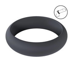 Levelz - Wide O Silikon Penisring L 42mm schwarz