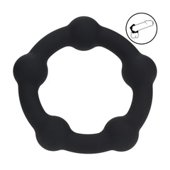 Levelz - Perlen Silikon Penisring S 30mm schwarz