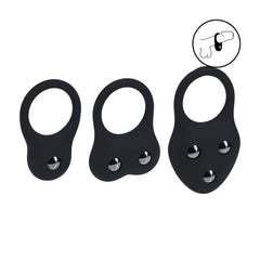 Levelz - Trainings-Penisring Set mit 3 Ringen S/M/L schwarz