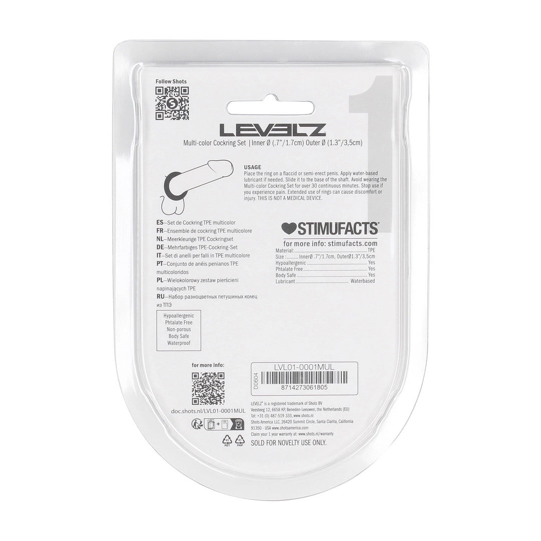 Levelz - Penisring-Set Multicolor