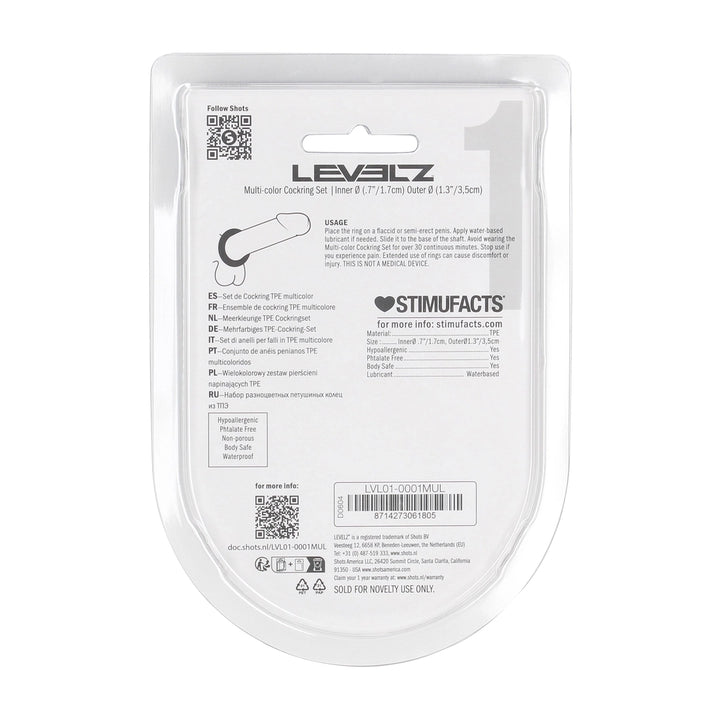 Levelz - Penisring-Set Multicolor