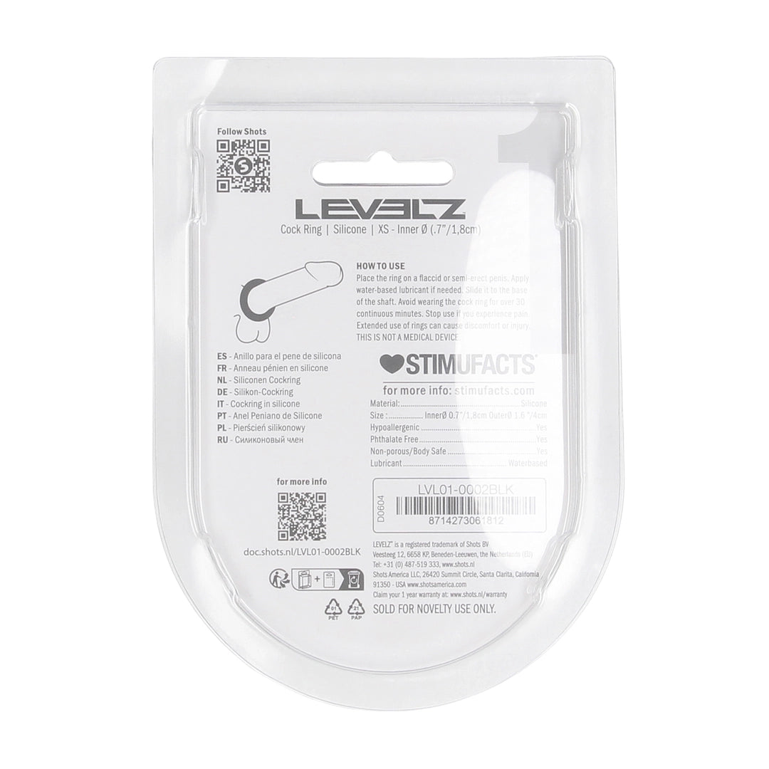 Levelz - Stabiler Penisring XS schwarz