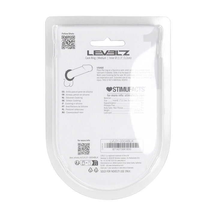 Penisring "Liquid" M schwarz