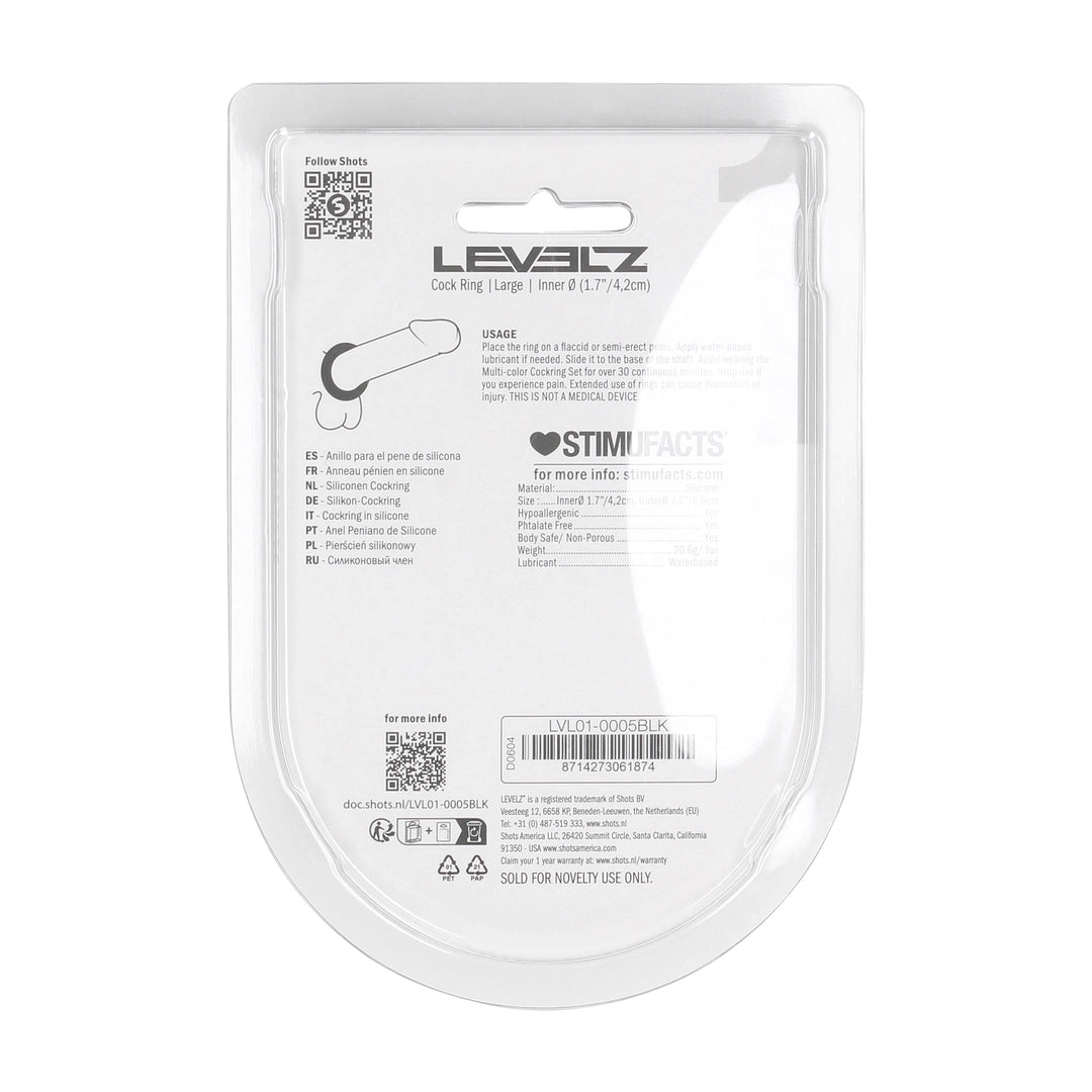 Penisring "Liquid" L schwarz