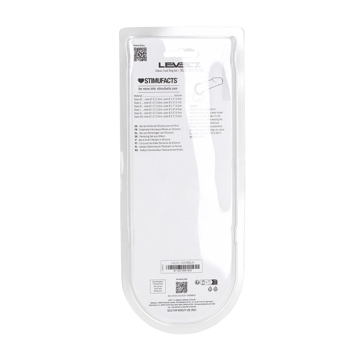 Levelz - Klassisches Silikon Penisring-Set schwarz