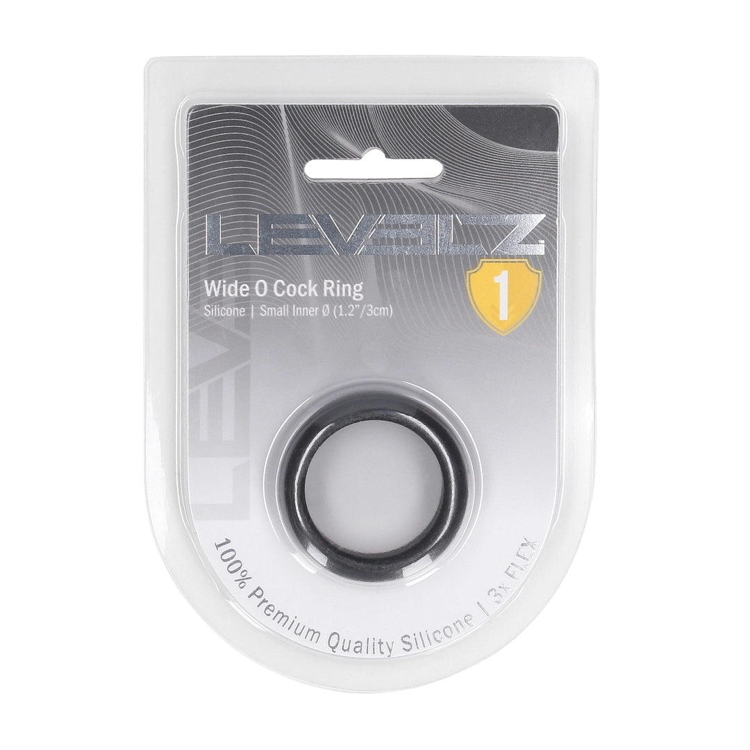 Levelz - Wide O Silikon Penisring S 30mm schwarz