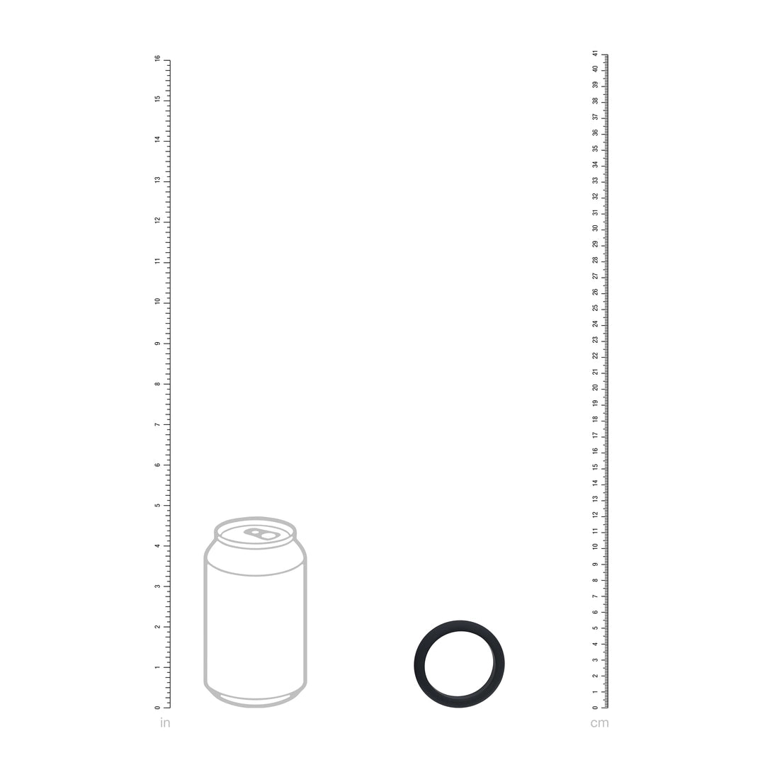 Levelz - Wide O Silikon Penisring L 42mm schwarz