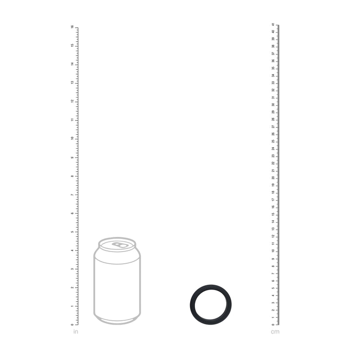 Levelz - Wide O Silikon Penisring L 42mm schwarz