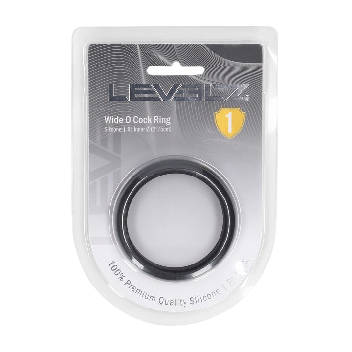 Levelz - Wide O Silikon Penisring XL 50mm schwarz