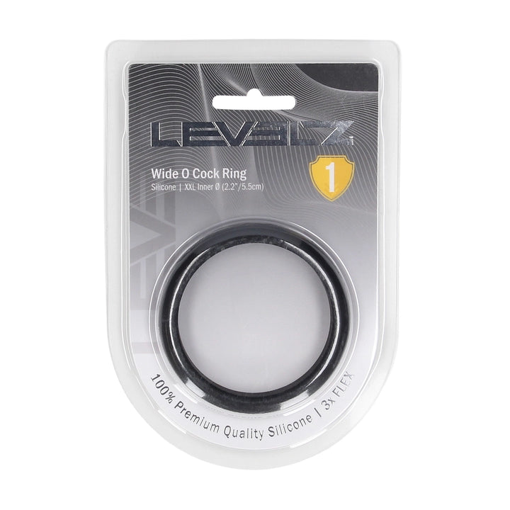 Levelz - Wide O Silikon Penisring XXL 55mm schwarz