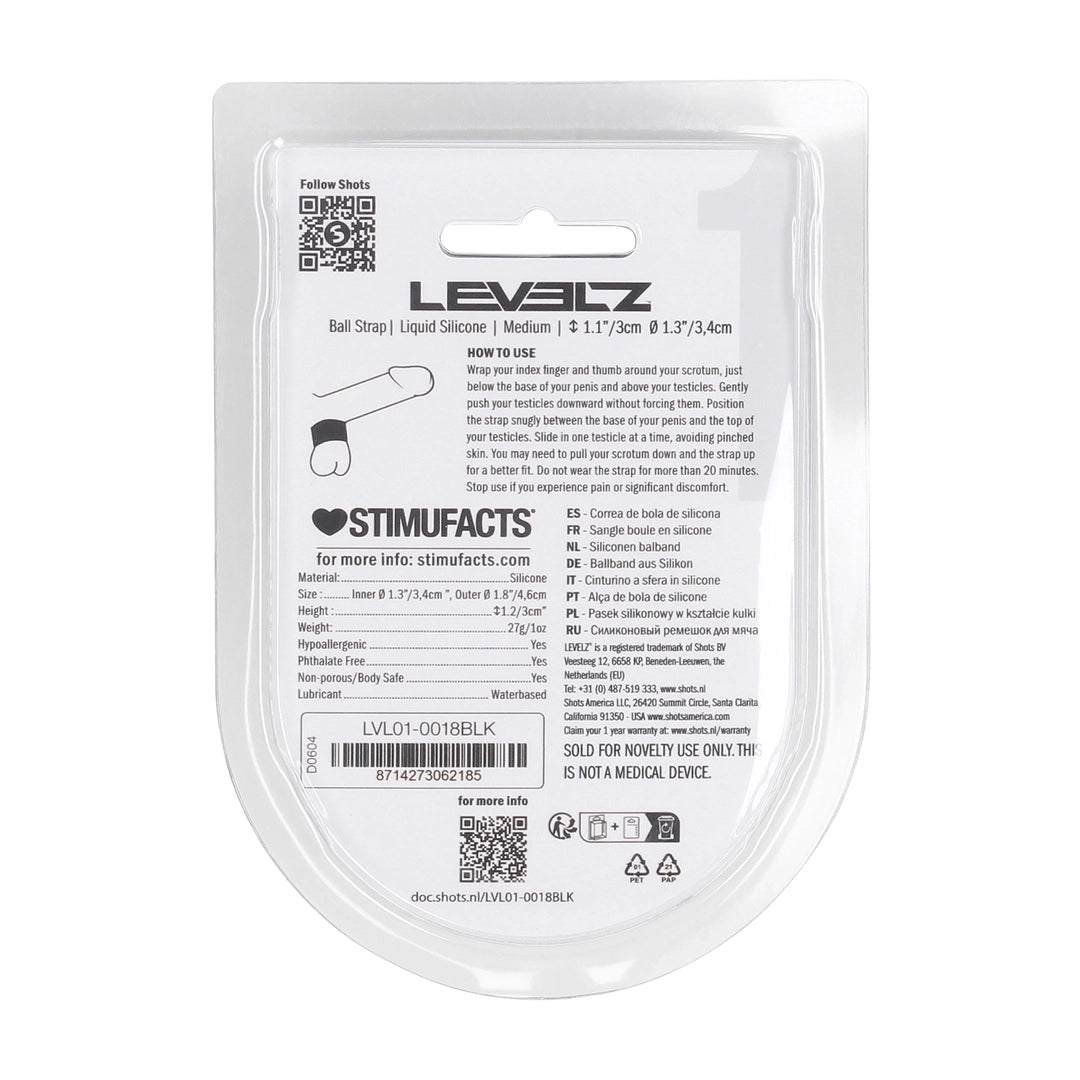Levelz - Ball Strap M 34mm schwarz