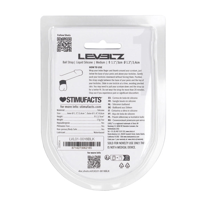 Levelz - Ball Strap M 34mm schwarz