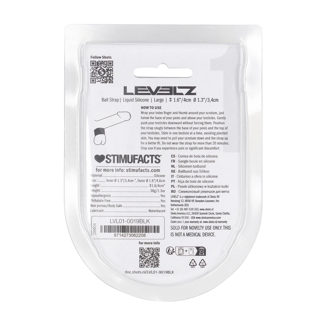 Levelz - Ball Strap L 34mm schwarz