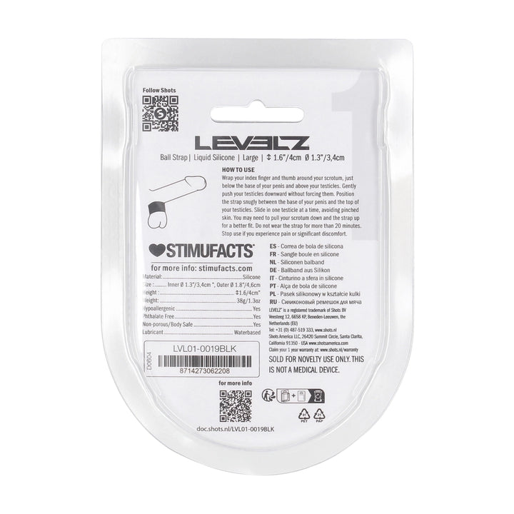 Levelz - Ball Strap L 34mm schwarz