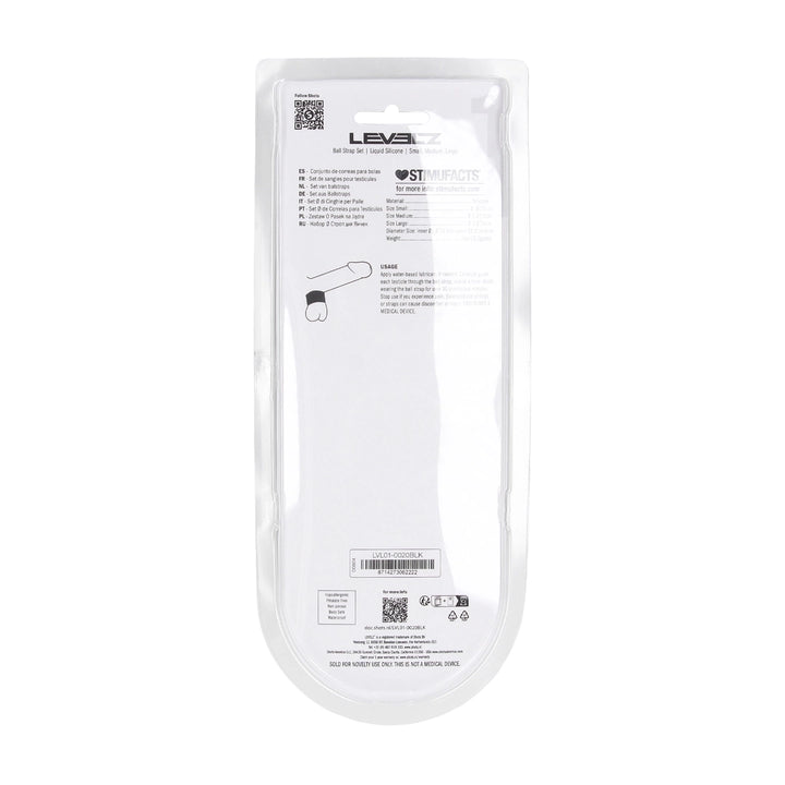 Levelz - Silikon Ball Strap Set S/M/L schwarz