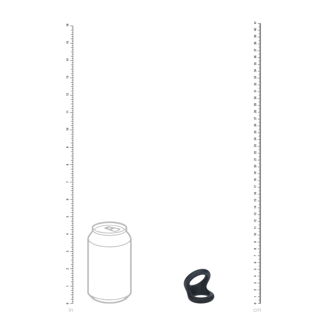 Levelz - Doppel-O Penisring S schwarz