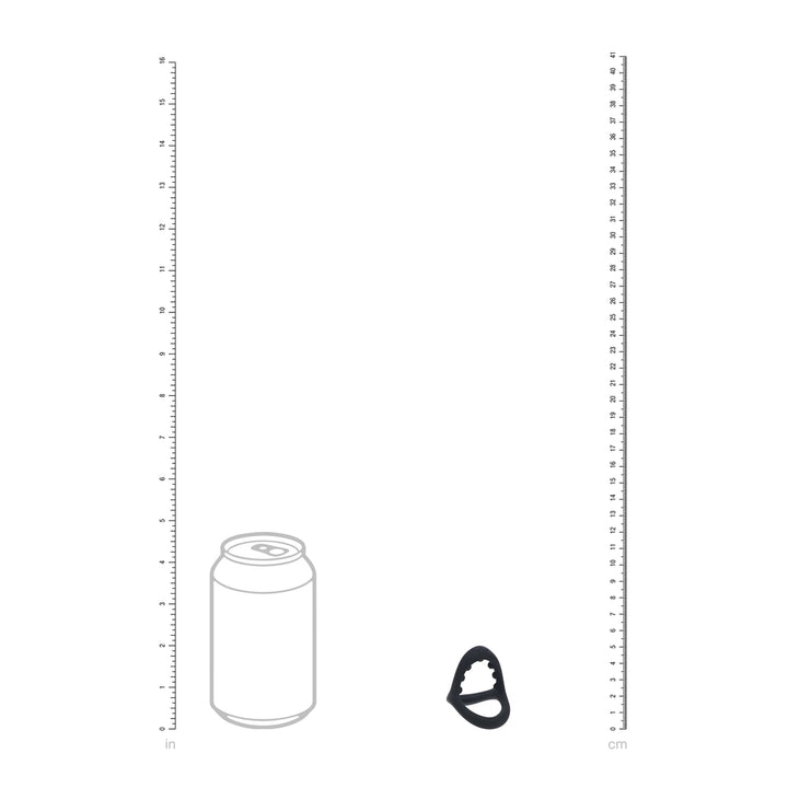 Levelz - Perlen Penis- und Hodenring schwarz