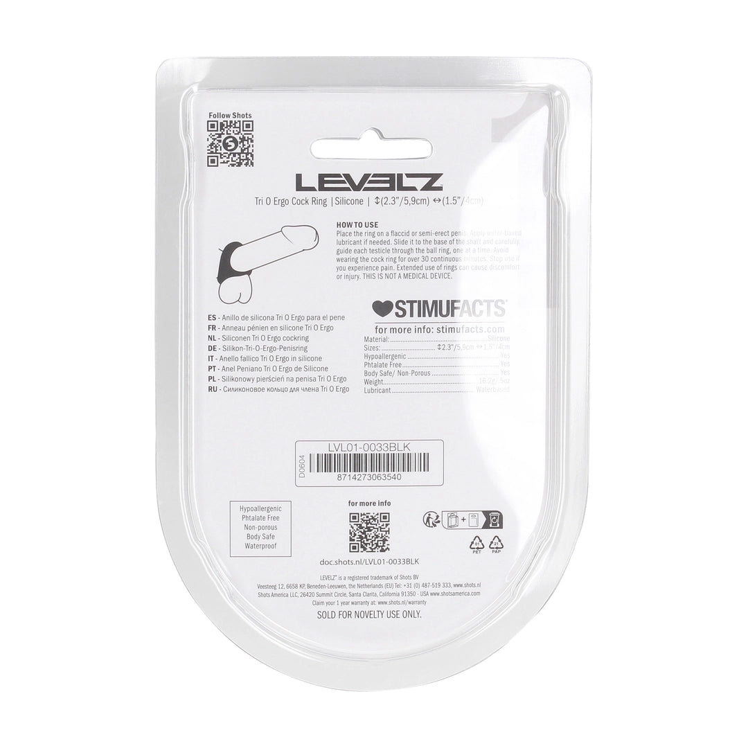 Levelz - Tri O Ergo Penisring schwarz