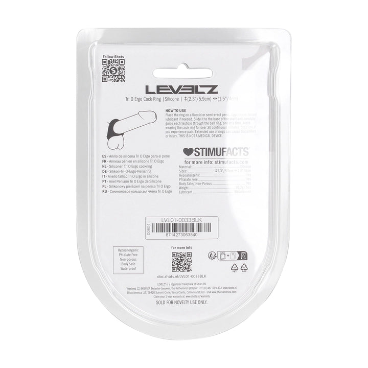 Levelz - Tri O Ergo Penisring schwarz
