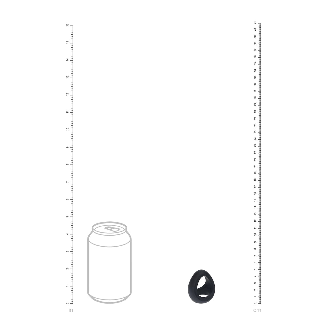 Levelz - Weicher Tri O Penisring schwarz