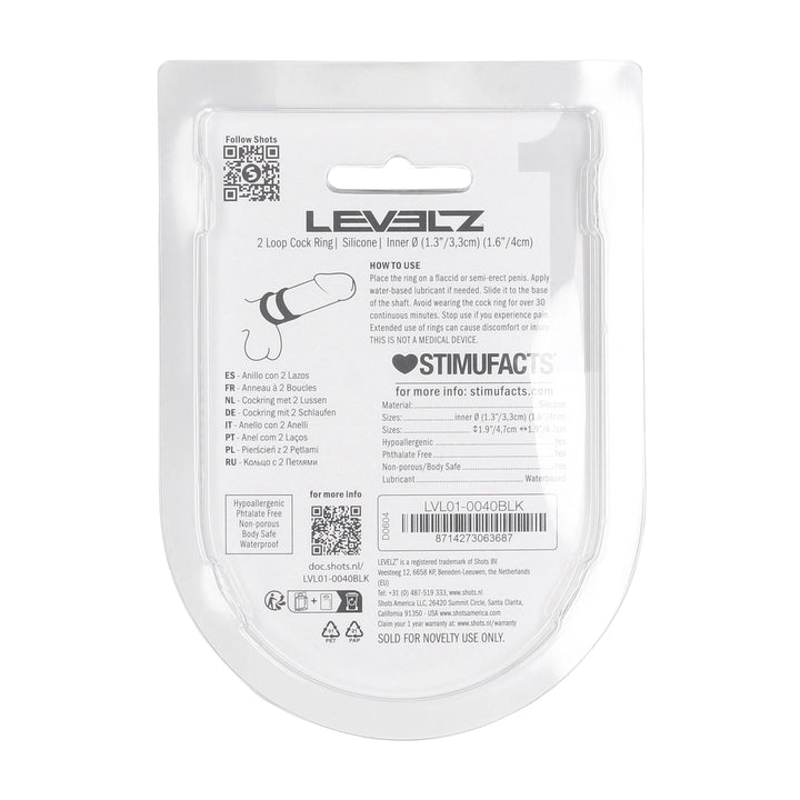 Levelz - Schaft- und Penisring schwarz