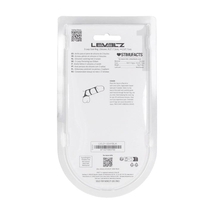 Levelz - Schaft-, Penis- und Hodenring schwarz