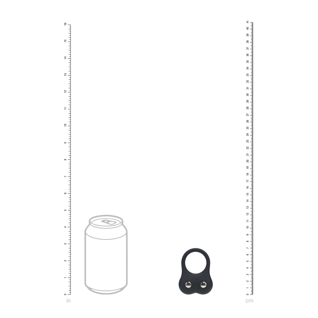 Levelz - Trainings-Penisring L mit zwei Gewichtskugeln schwarz