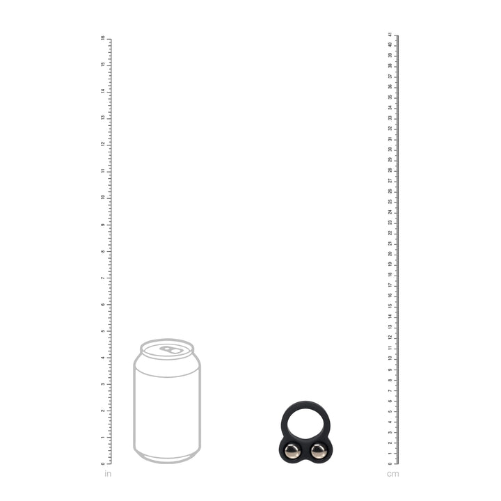 Levelz - Penisring mit 2 Gewichtskugeln schwarz