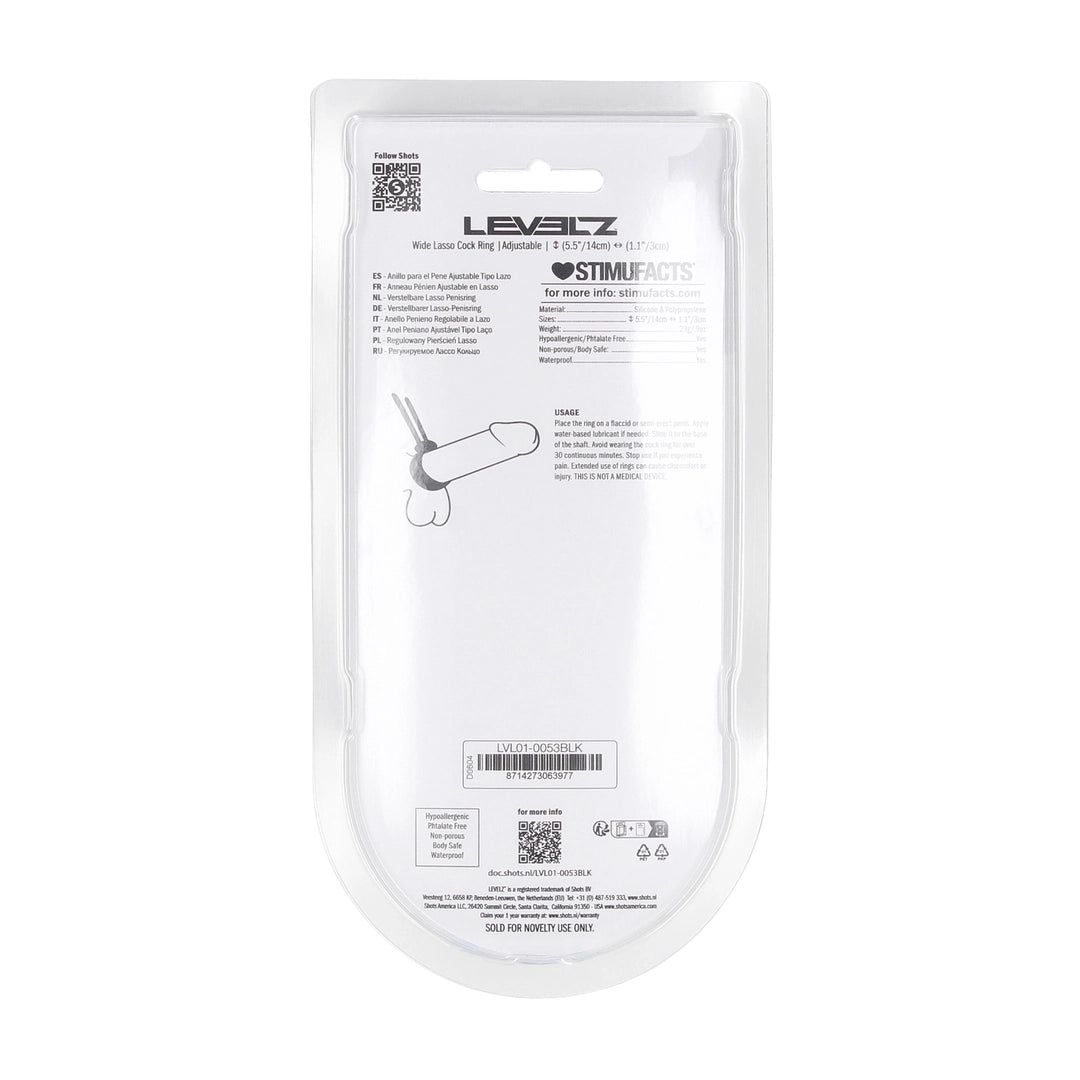 Levelz - Lasso Penisring 5mm schwarz