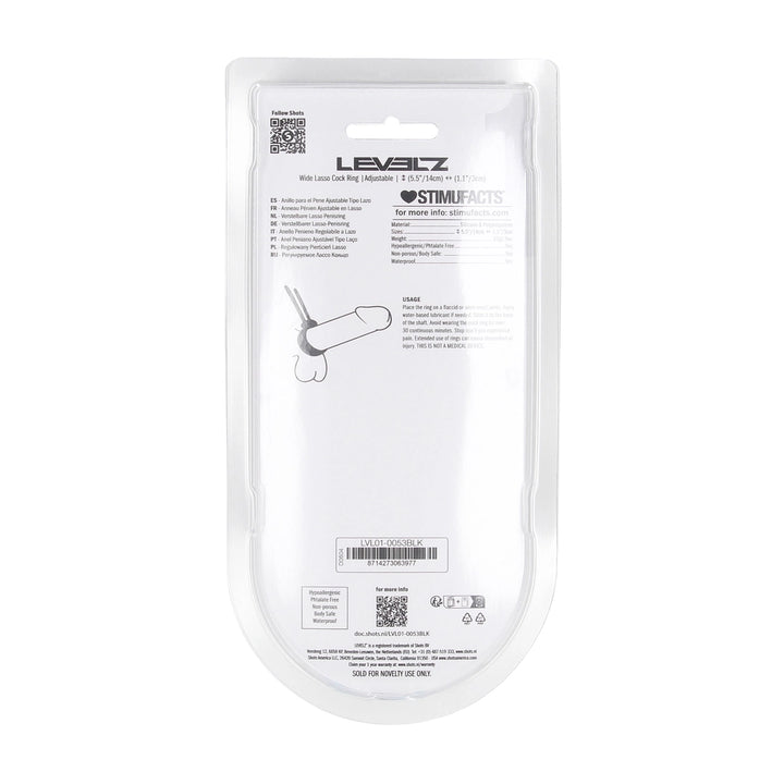 Levelz - Lasso Penisring 5mm schwarz