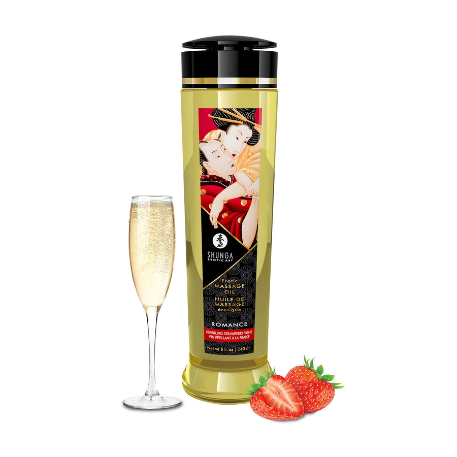 Shunga - Erotisch duftendes Massageöl Erdbeere 240 ml