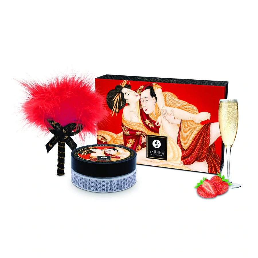 Shunga - "Kissable" Massagepuder "Erdbeersekt" 75 gr