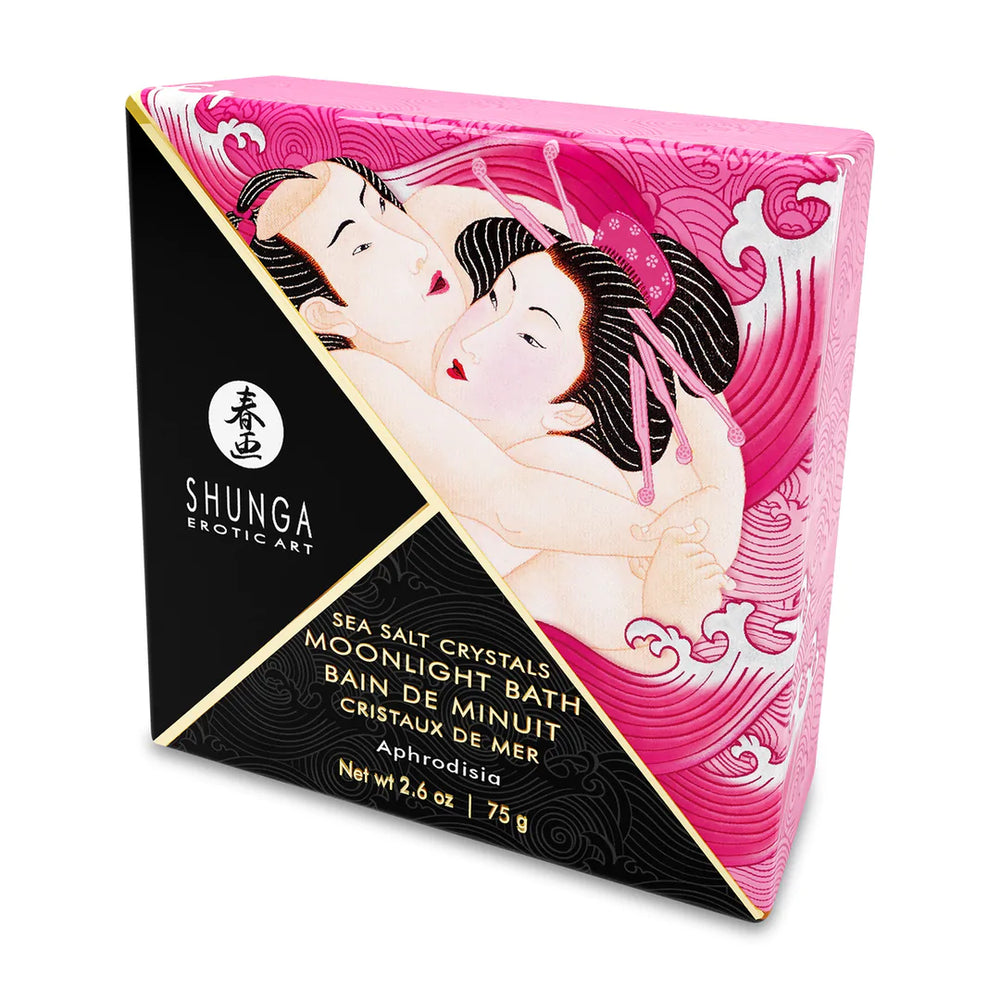 Shunga Mini Oriental Crystals Badesalz Aphrodisia 75 G – Detailaufnahme Vorderseite