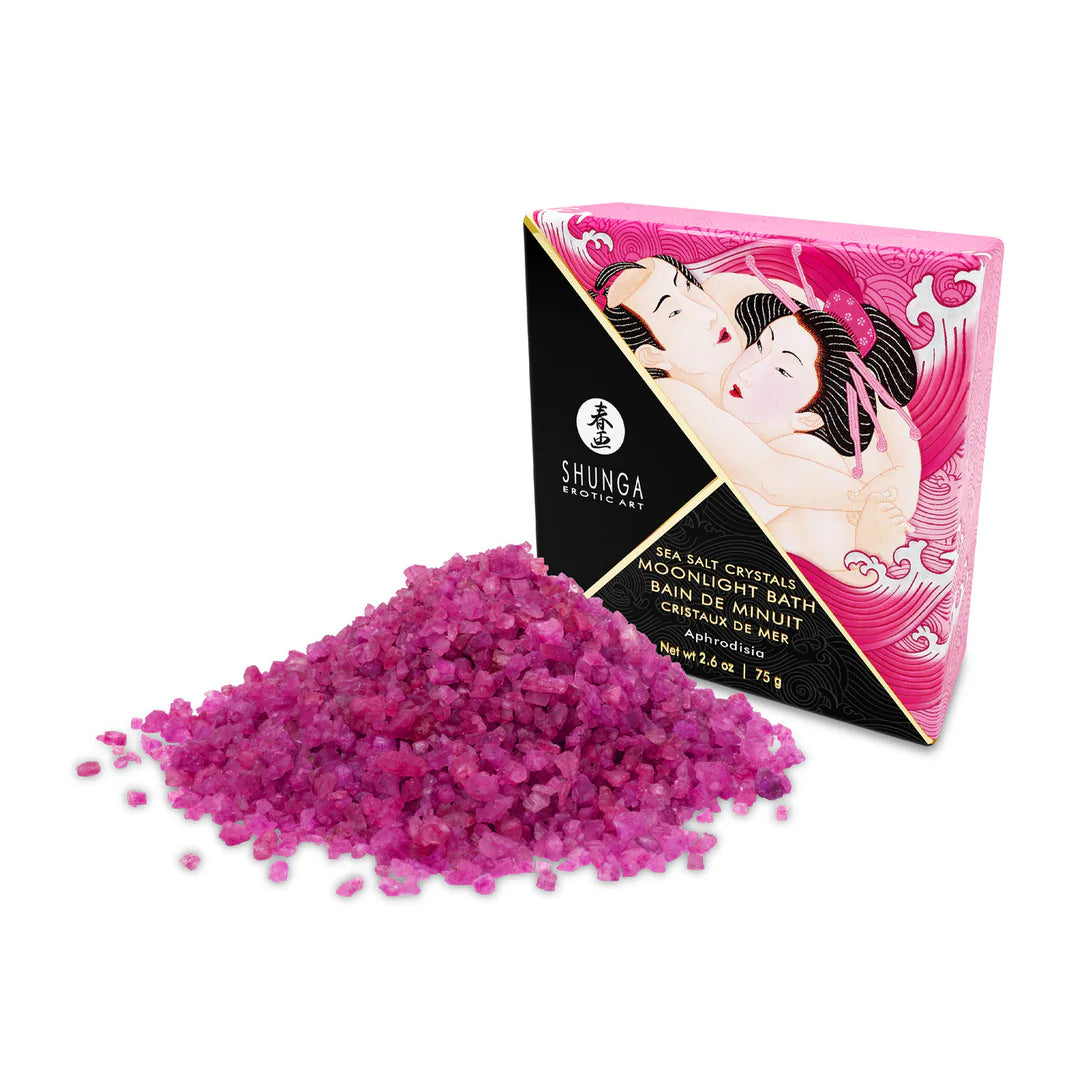 Shunga Mini Oriental Crystals Badesalz Aphrodisia 75 G – Detailaufnahme Rückseite