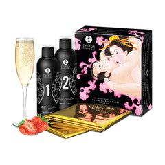 Shunga - Body to Body Massage Strawberry Sparkling Wine 2 x 225 ml