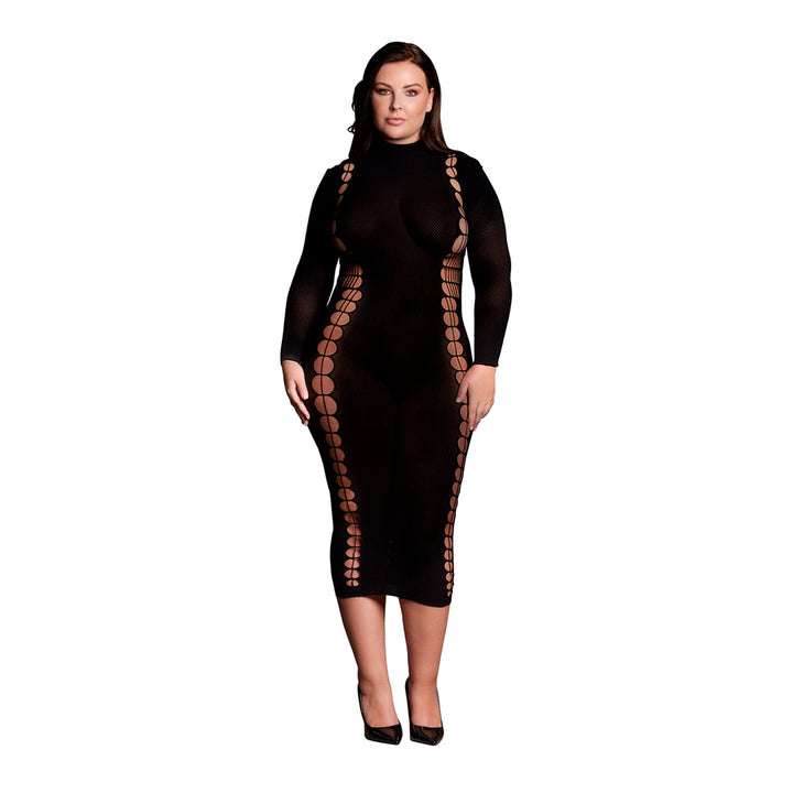 Carme XI – Kleid mit Rollkragen von Le Désir schwarz Queensize