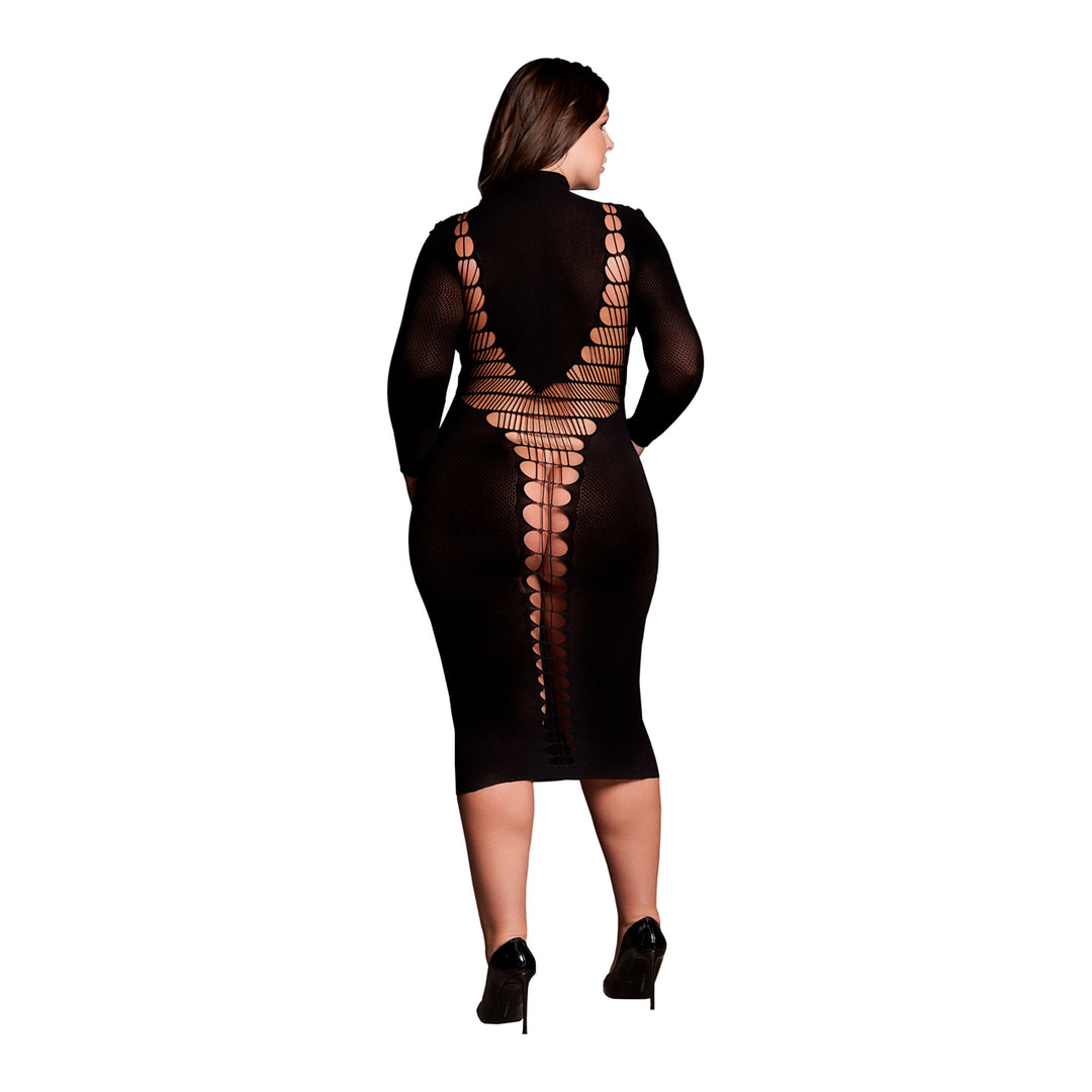 Carme XI – Kleid mit Rollkragen von Le Désir schwarz Queensize