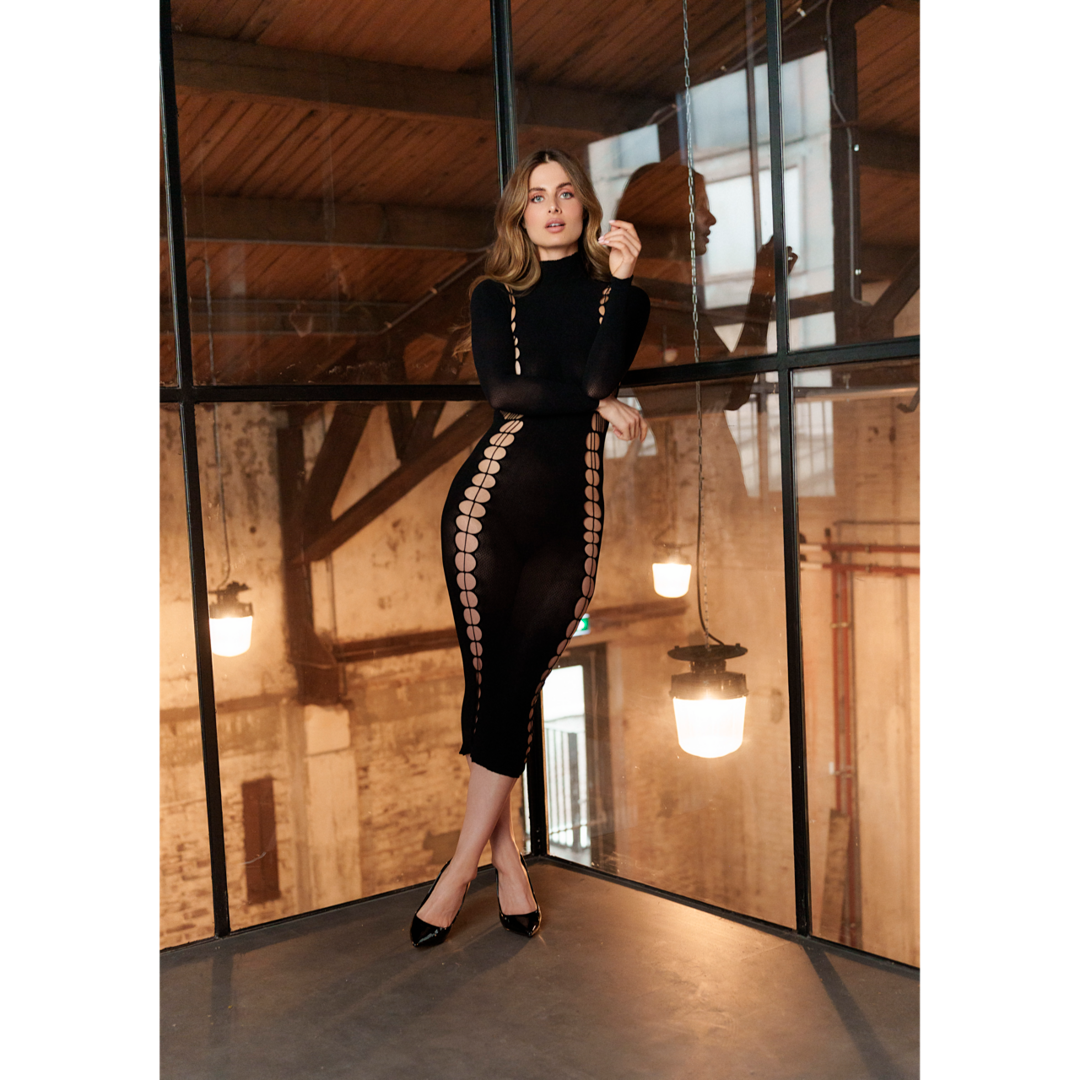 Carme XI – Kleid mit Rollkragen von Le Désir schwarz