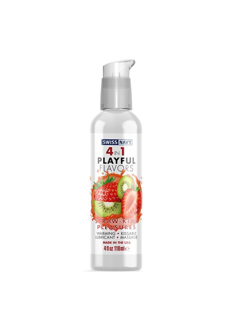 Swiss Navy - Playful 4 In 1 Gleitmittel mit Erdbeer/Kiwi Geschmack 118ml
