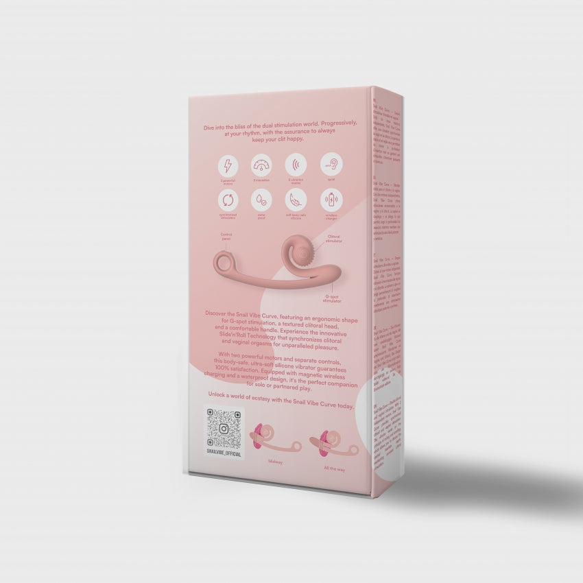 Snail Vibe - Curve Duo Vibrator - pfirsichfarben