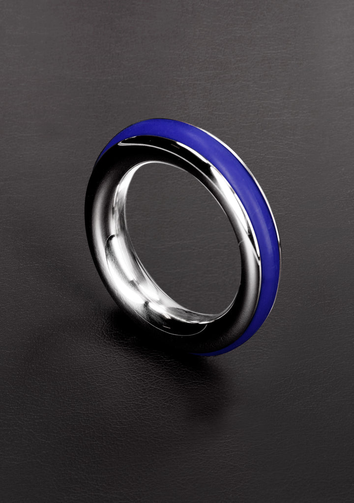 Shots Steel - "Cazzo" Penisring 40 mm blau