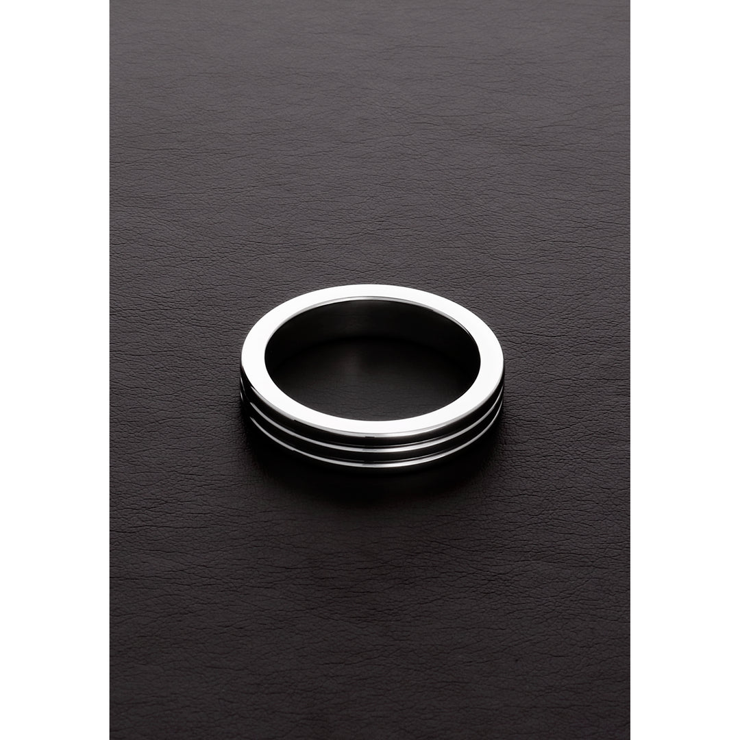 Shots Steel - Ribbed Penisring (10x45mm)