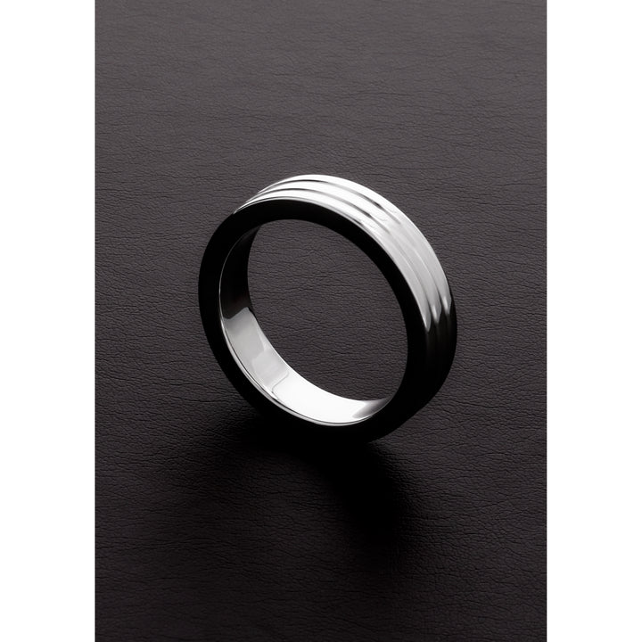 Shots Steel - Ribbed Penisring (10x50mm)