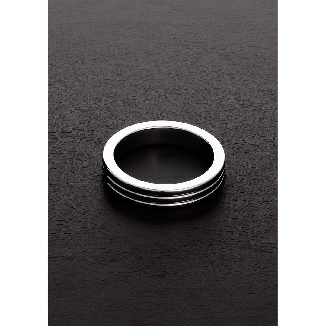 Shots Steel - Ribbed Penisring (10x50mm)