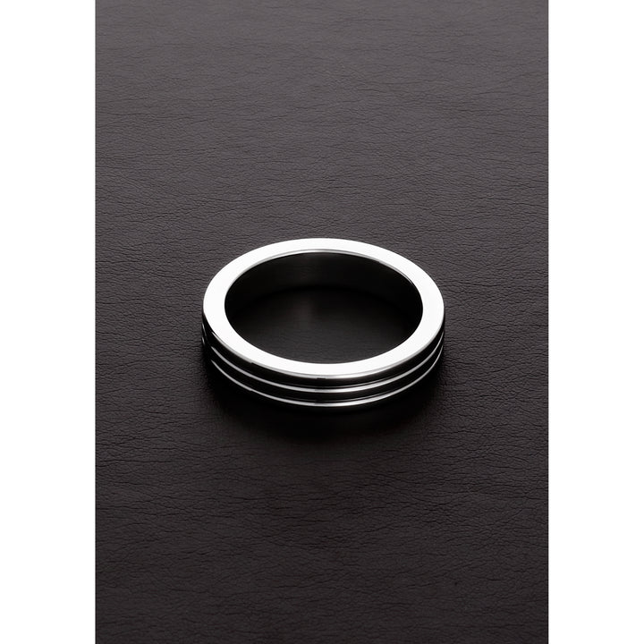 Shots Steel - Ribbed Penisring (10x50mm)