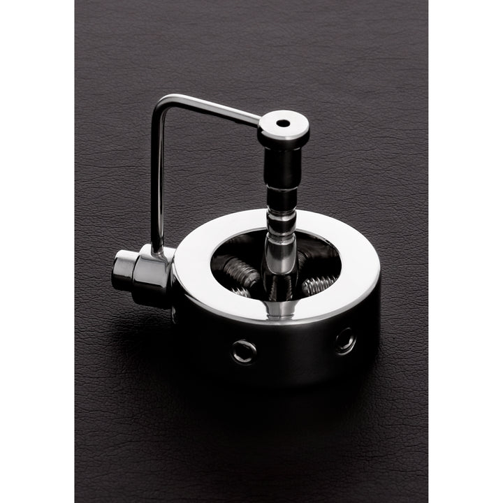 Shots Steel - Penisring mit Dornenschrauben und Harnröhrenplug (25mm)