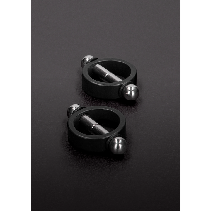 Shots Steel - magnetische Nippelklemmen schwarz/silber