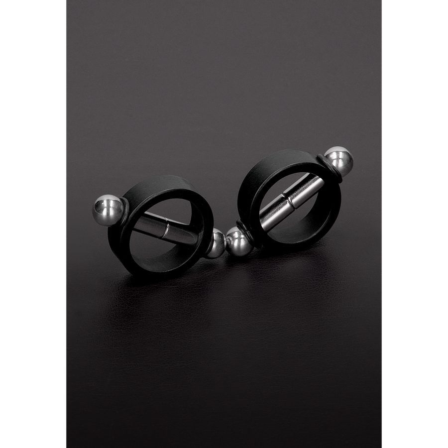 Shots Steel - magnetische Nippelklemmen schwarz/silber
