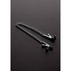 Shots Steel - einstellbare "Krokodil"-Nippelklemmen mit Kette