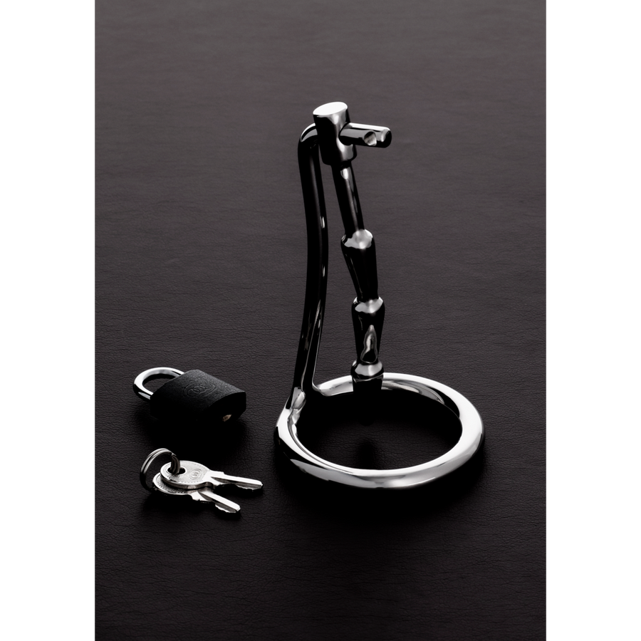 Shots Steel - Penisring mit Dilator